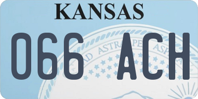 KS license plate 066ACH