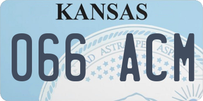 KS license plate 066ACM