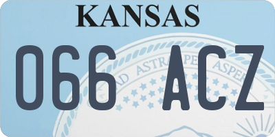 KS license plate 066ACZ