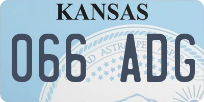 KS license plate 066ADG