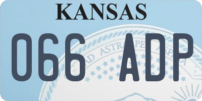 KS license plate 066ADP