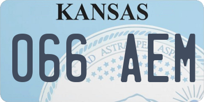 KS license plate 066AEM