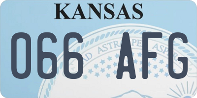 KS license plate 066AFG