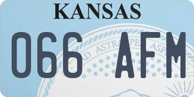 KS license plate 066AFM