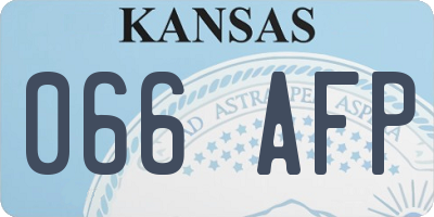 KS license plate 066AFP