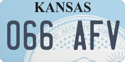 KS license plate 066AFV