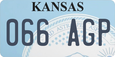 KS license plate 066AGP