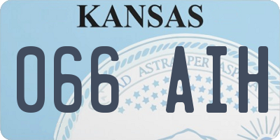 KS license plate 066AIH