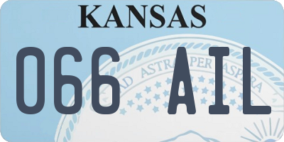 KS license plate 066AIL