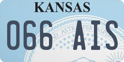 KS license plate 066AIS