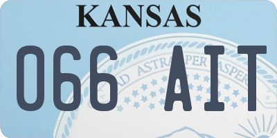 KS license plate 066AIT