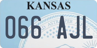 KS license plate 066AJL