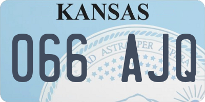 KS license plate 066AJQ