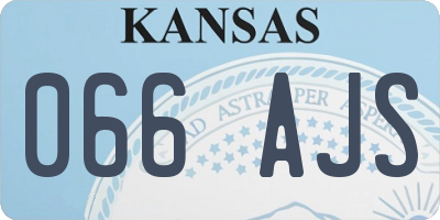 KS license plate 066AJS