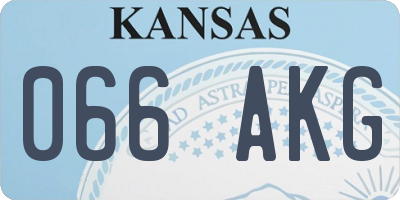 KS license plate 066AKG