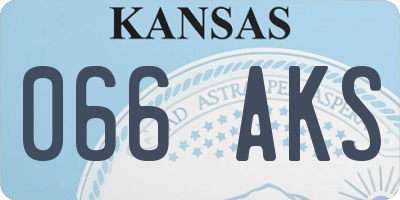 KS license plate 066AKS