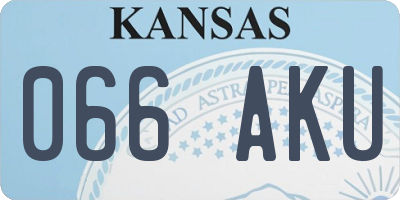 KS license plate 066AKU