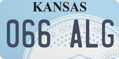 KS license plate 066ALG