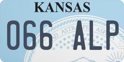 KS license plate 066ALP