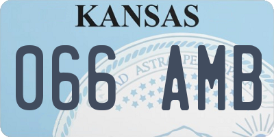 KS license plate 066AMB