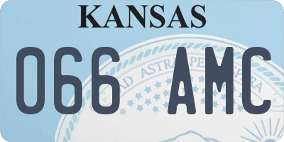 KS license plate 066AMC