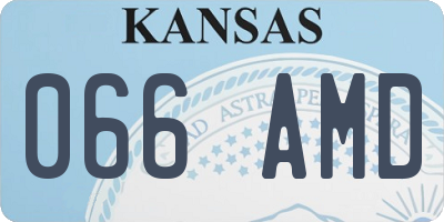 KS license plate 066AMD