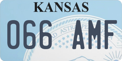 KS license plate 066AMF
