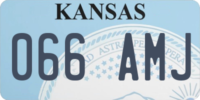 KS license plate 066AMJ