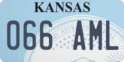 KS license plate 066AML