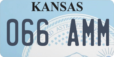 KS license plate 066AMM