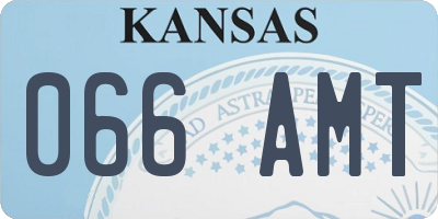 KS license plate 066AMT