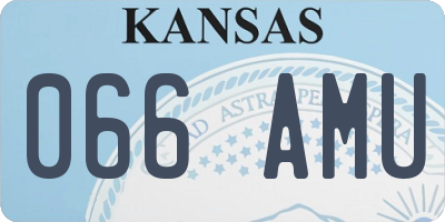 KS license plate 066AMU