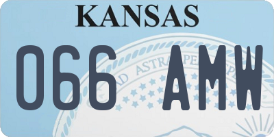 KS license plate 066AMW
