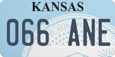 KS license plate 066ANE