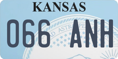 KS license plate 066ANH