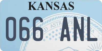 KS license plate 066ANL