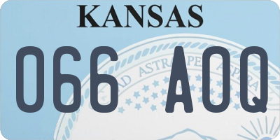 KS license plate 066AOQ