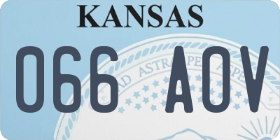 KS license plate 066AOV