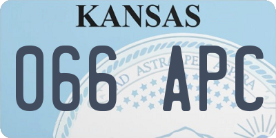 KS license plate 066APC