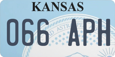 KS license plate 066APH