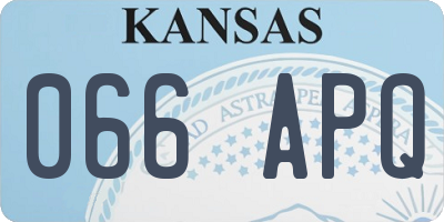 KS license plate 066APQ