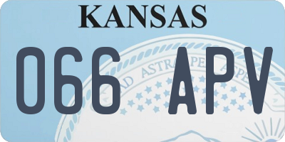 KS license plate 066APV