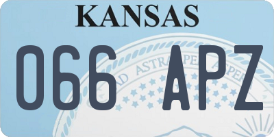 KS license plate 066APZ