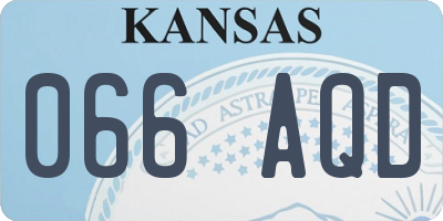 KS license plate 066AQD