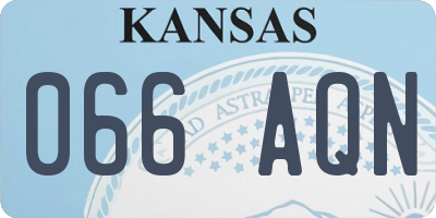 KS license plate 066AQN