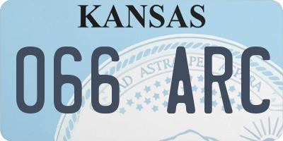 KS license plate 066ARC