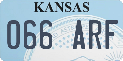 KS license plate 066ARF