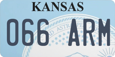 KS license plate 066ARM
