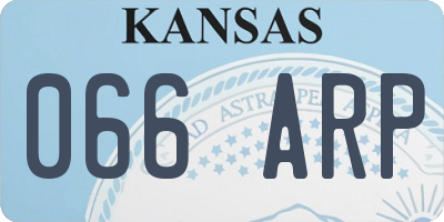 KS license plate 066ARP