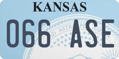 KS license plate 066ASE